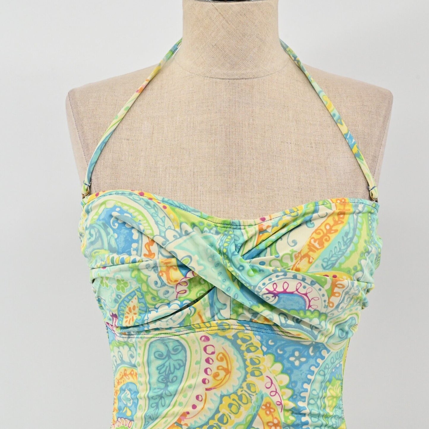 LRL Womens Size S Paisley Print Tankini Swimsuit Top Multicolor RALPH LAUREN