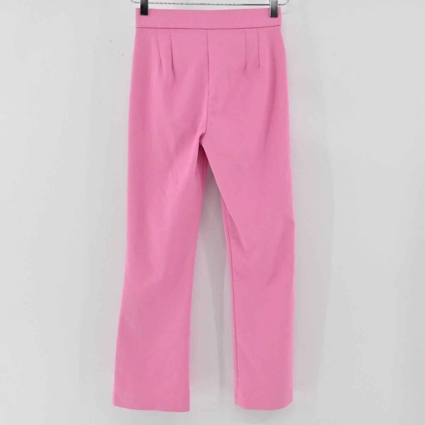 ZARA Pants Womens Sz XS Pink Flare Dress Mid Rise Retro Barbiecore Office Career