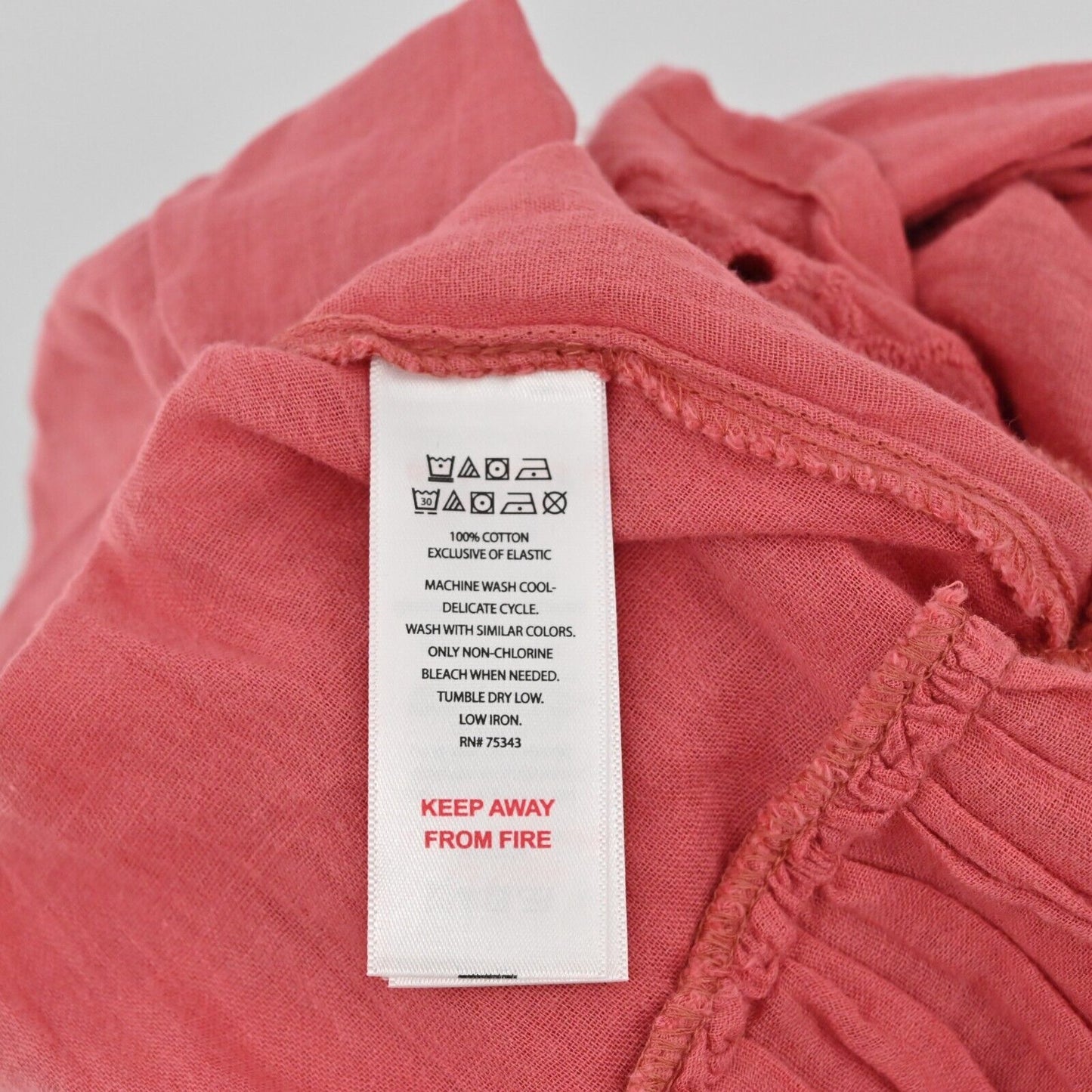 HOUSE OF HARLOW Dress Womens Size XS Coral Embroidered Eyelet Ruffle Tank Cotton