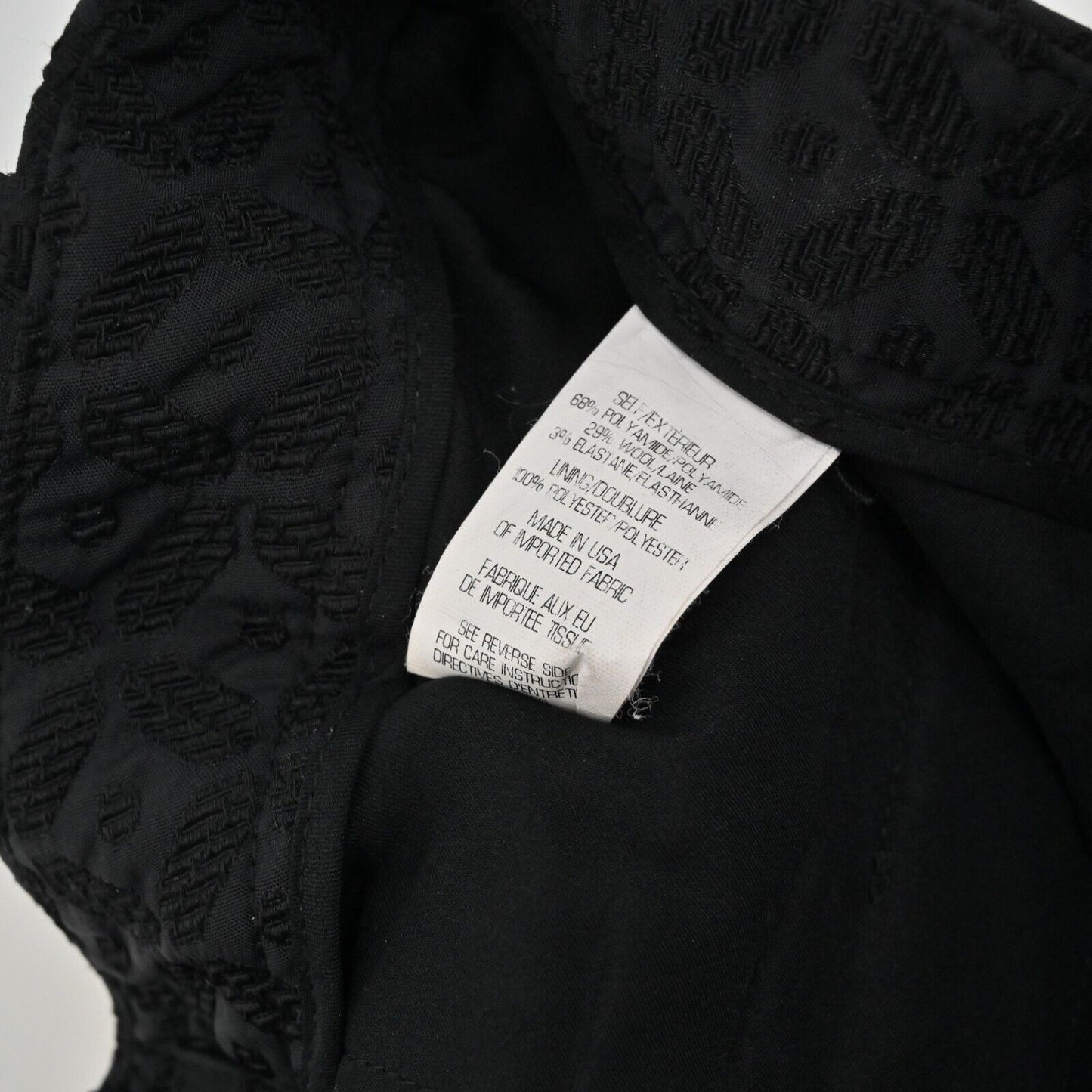 THEORY Pants Womens Sz 6 Izelle Charismatic Jacquard Dress Pants Black Straight