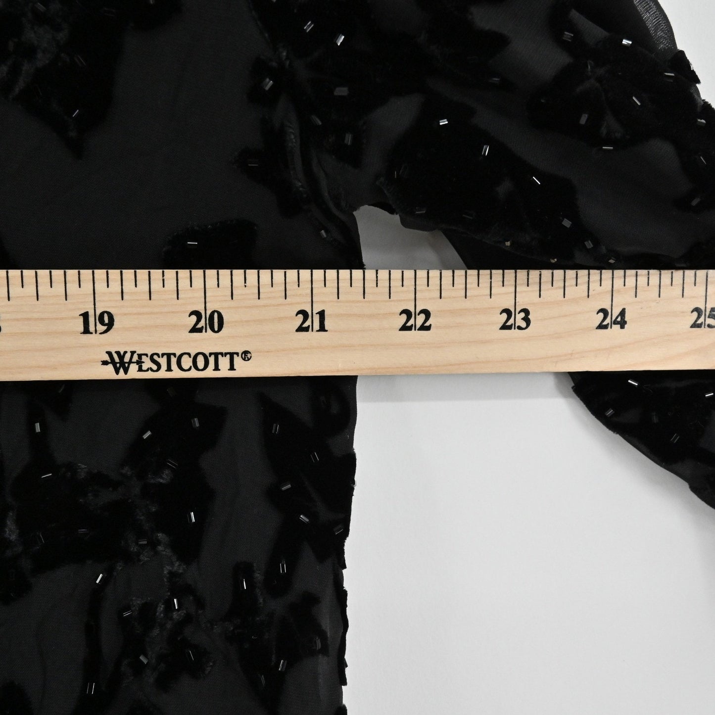 Vtg Adrianna Papell Black Silk Jacket Size M Velvet Beaded Floral Embellished