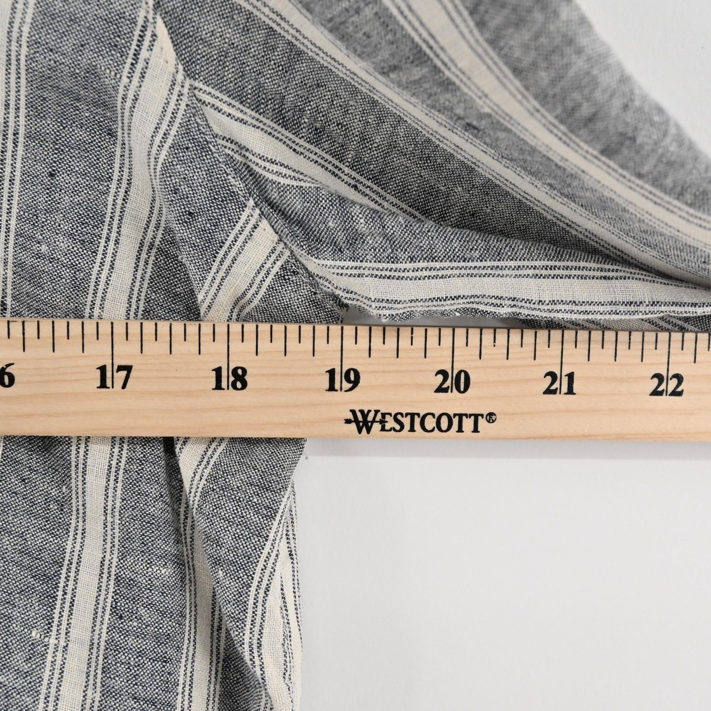 Chrisitan Siriano Womens Linen Stripe Top Size XS Gray Beige Lagenlook Prairie
