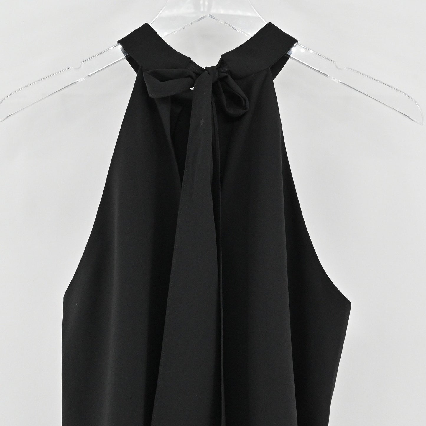 BCBGMaxazria Black Color Block Halter Midi Dress Size M Cocktail Date Night