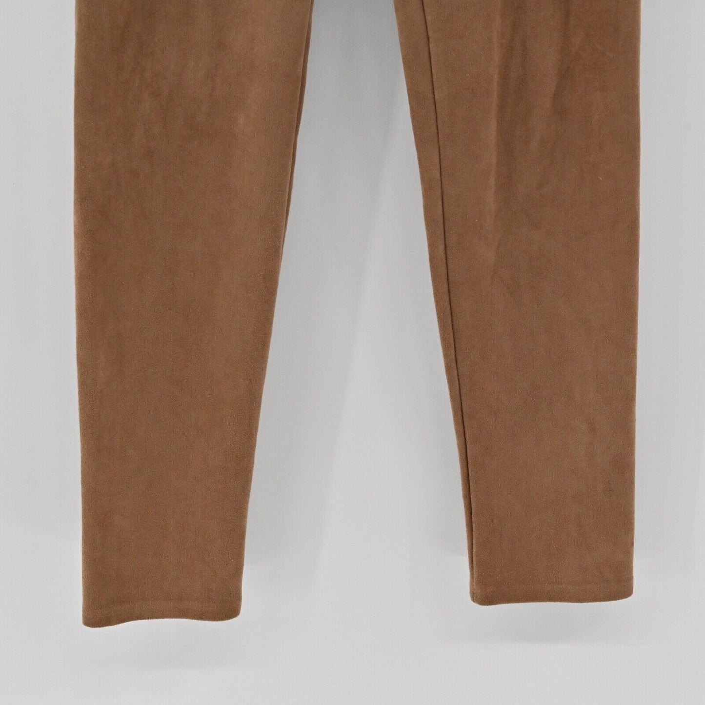 LYSSE Pants Womens Size XS Brown Faux Suede Mid Rise Equestrian Pull On Skinny