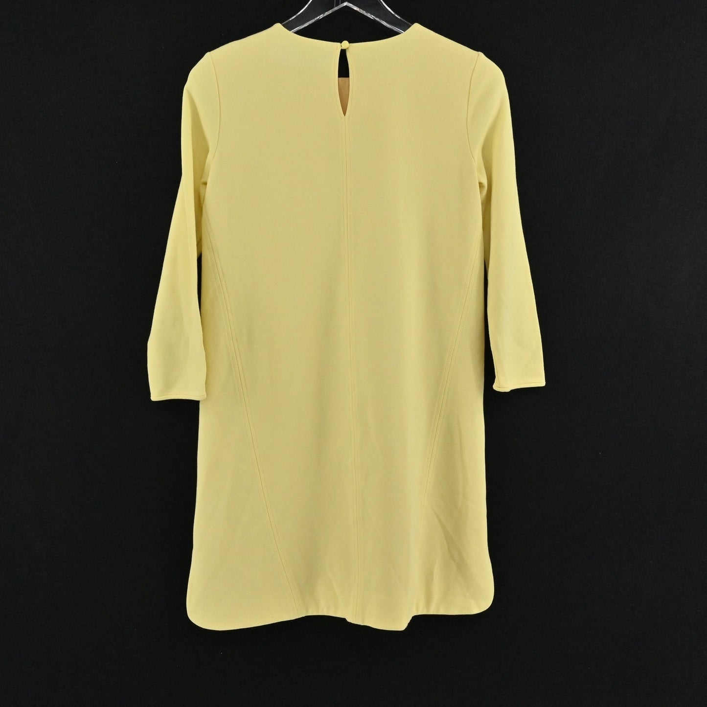 Tibi Yellow Shift Dress Size S Mod Retro Pastel Round Neck Minimalist Modern