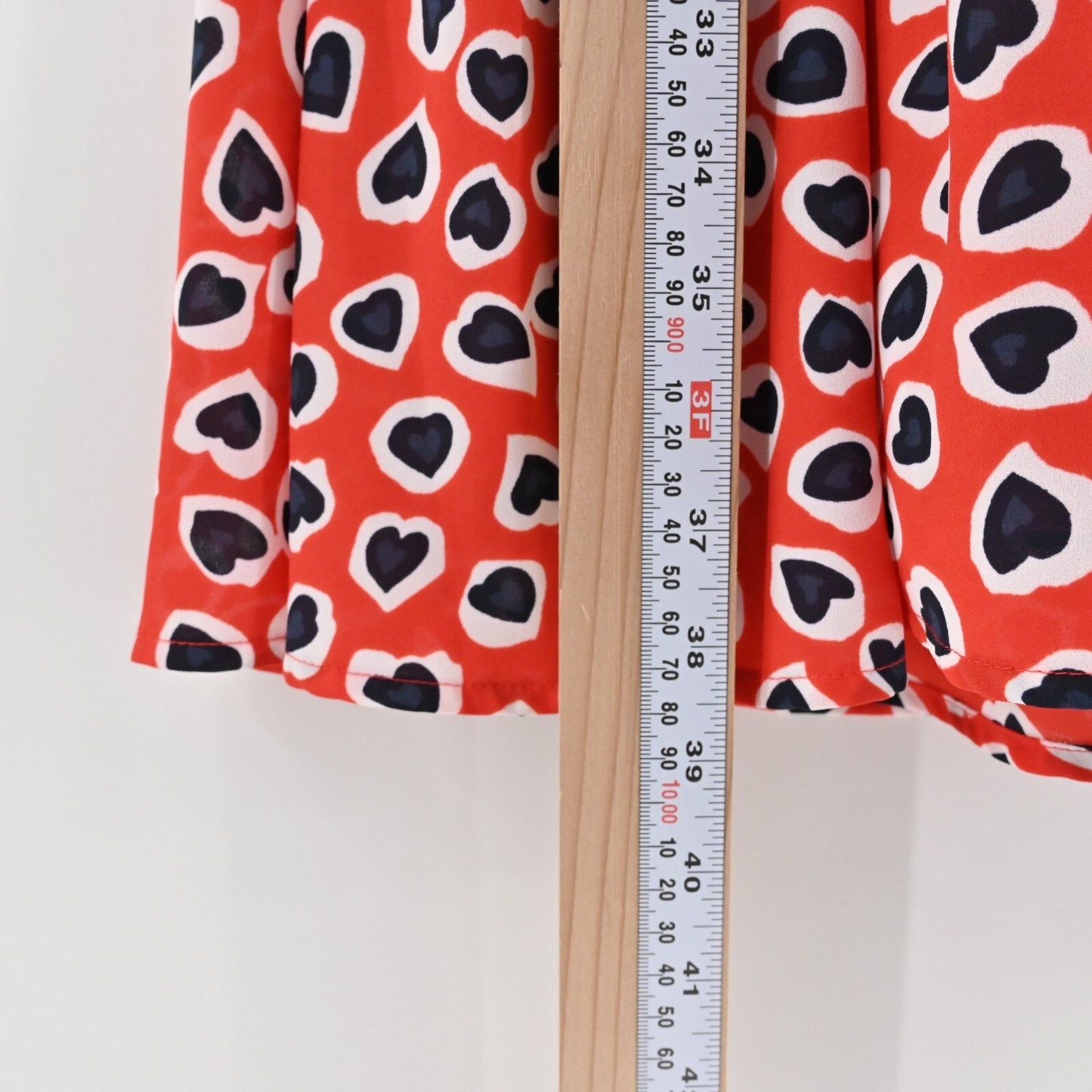 J CREW Dress Size 4P Rudbeckia Red Heart Print Collared Belted Midi A Line