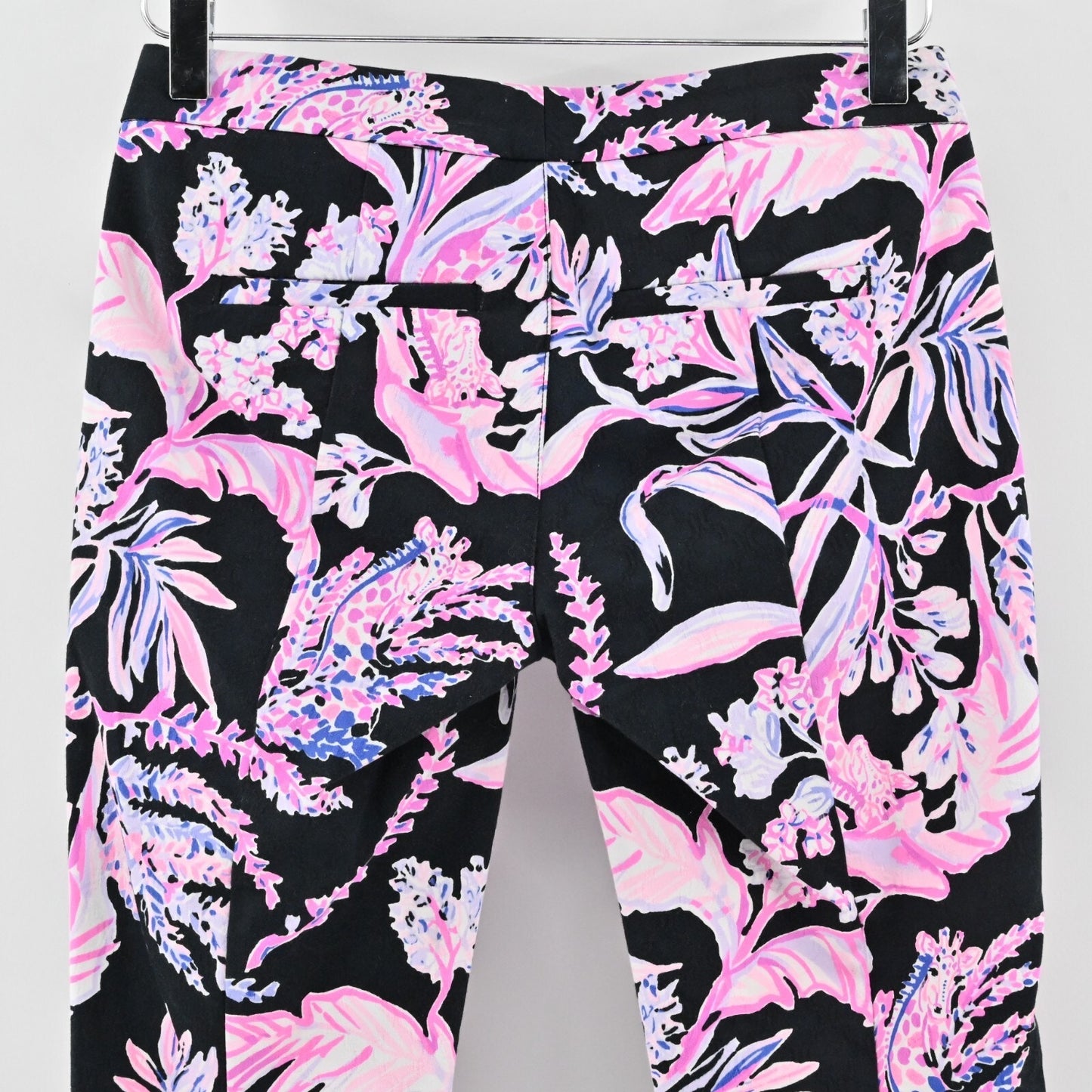 LILLY PULITZER Womens Kelly Pants Size 00 Skinny Ankle Onyx Wild Within Print