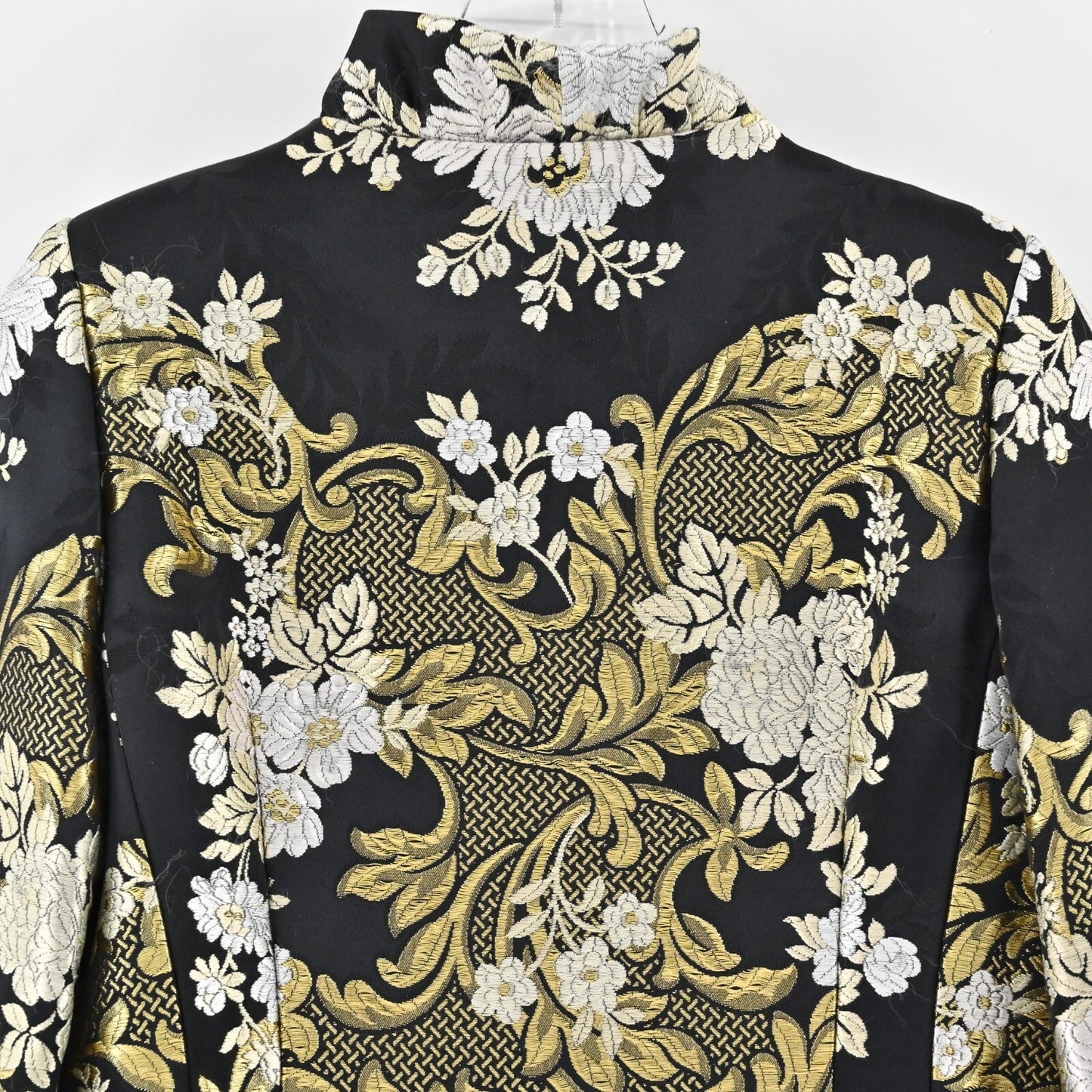 Vtg CHRISTIAN RUPERTO Jacquard Jacket Womens Size XL Embroidered Floral Brocade