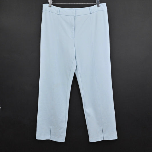 J MCLAUGHLIN Womens Pants Size 12 Light Blue Slit Hem Stretch Crop High Rise