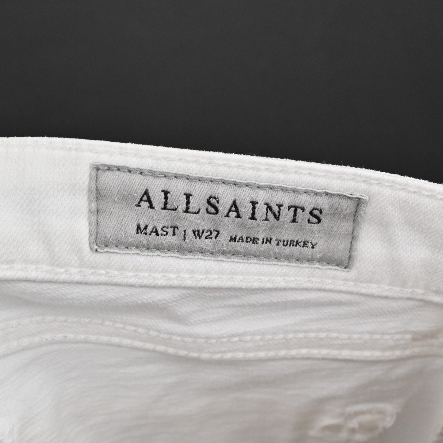 ALLSAINTS Womens White Jeans Size 27 Mast Ankle Destroyer Chalk White Denim
