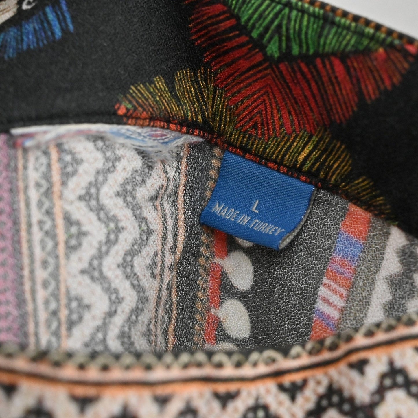 Anthropologie Farm Rio Nicolasa Blouse Size L Flutter Sleeve Boho Butterfly Top