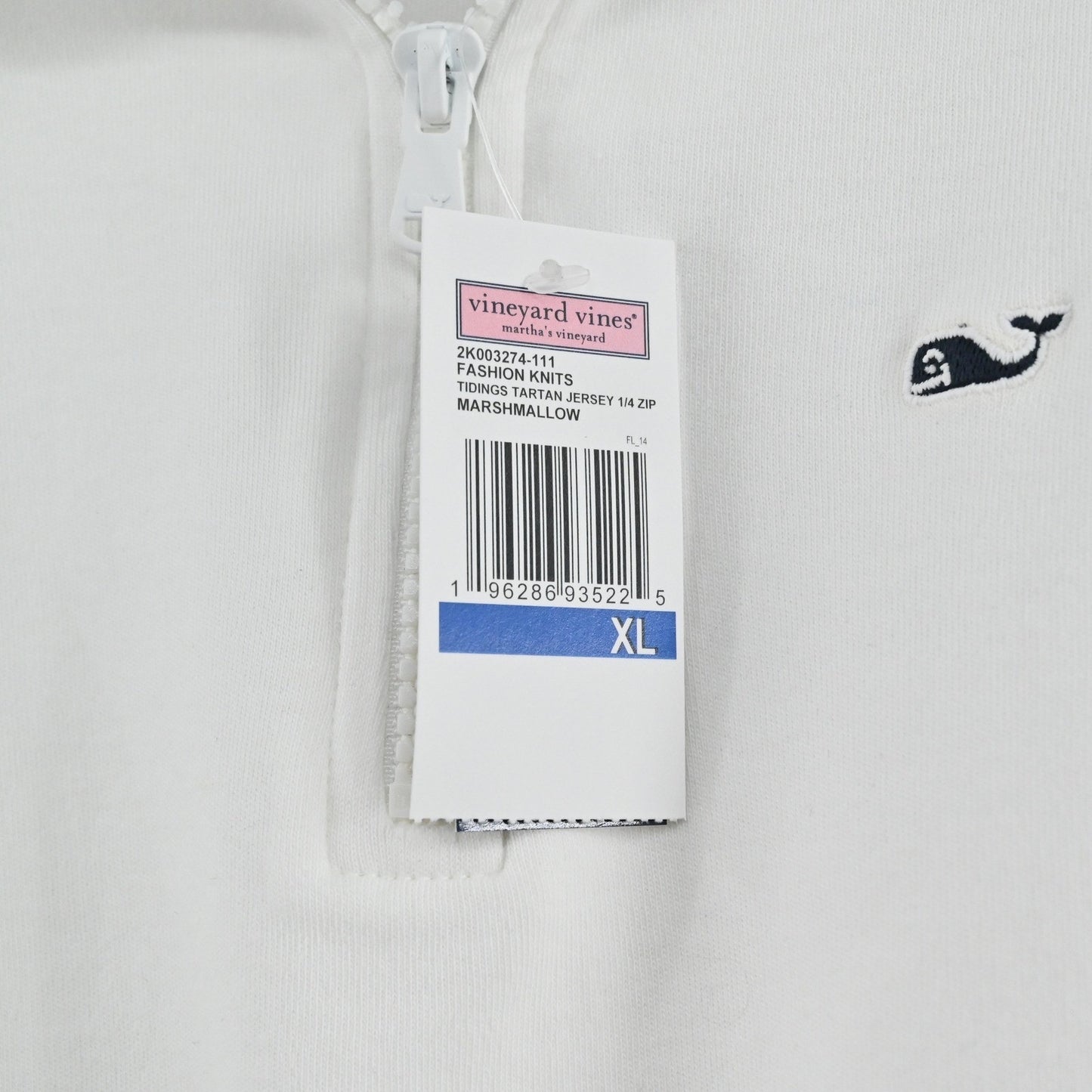 Vineyard Vines Womens Tiddings Tartan Pullover Size XL Preppy Jersey 1/4 Zip