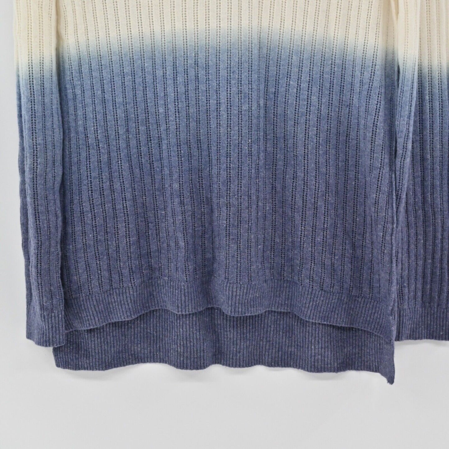 TOMMY BAHAMA Sweater Womens Size S Blue Ombre Wool Alpaca VNeck Open Knit Boho