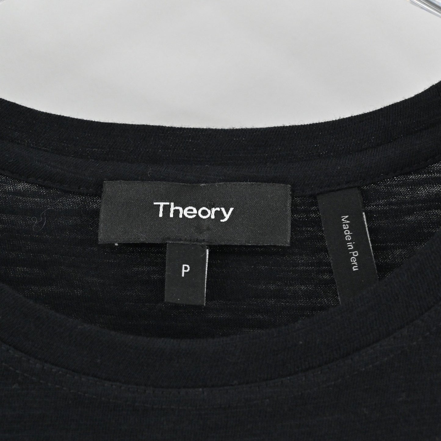 Theory Continuous Tee Dress Size 0 Black Sea Slub Minimalist Cotton Knit Modern