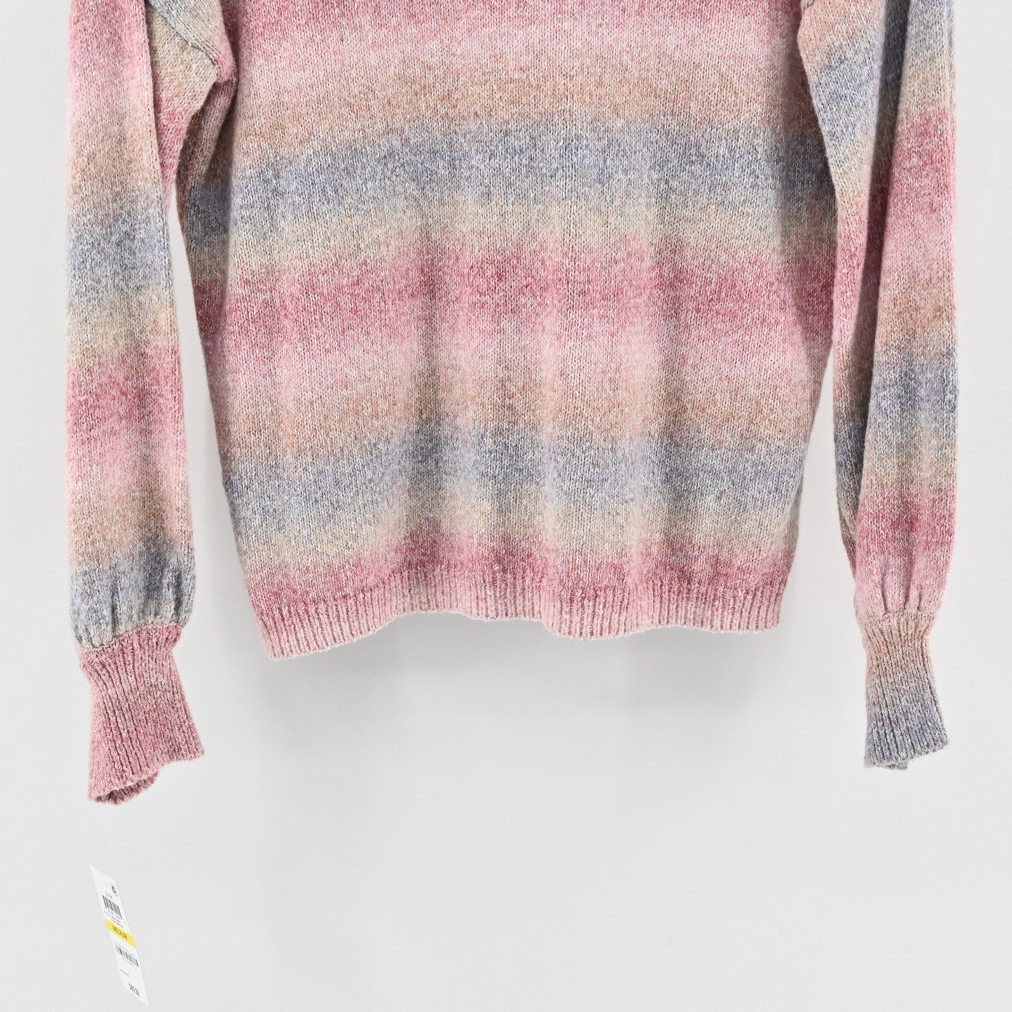 INC International Concepts Embellished Striped V Neck Sweater Size M