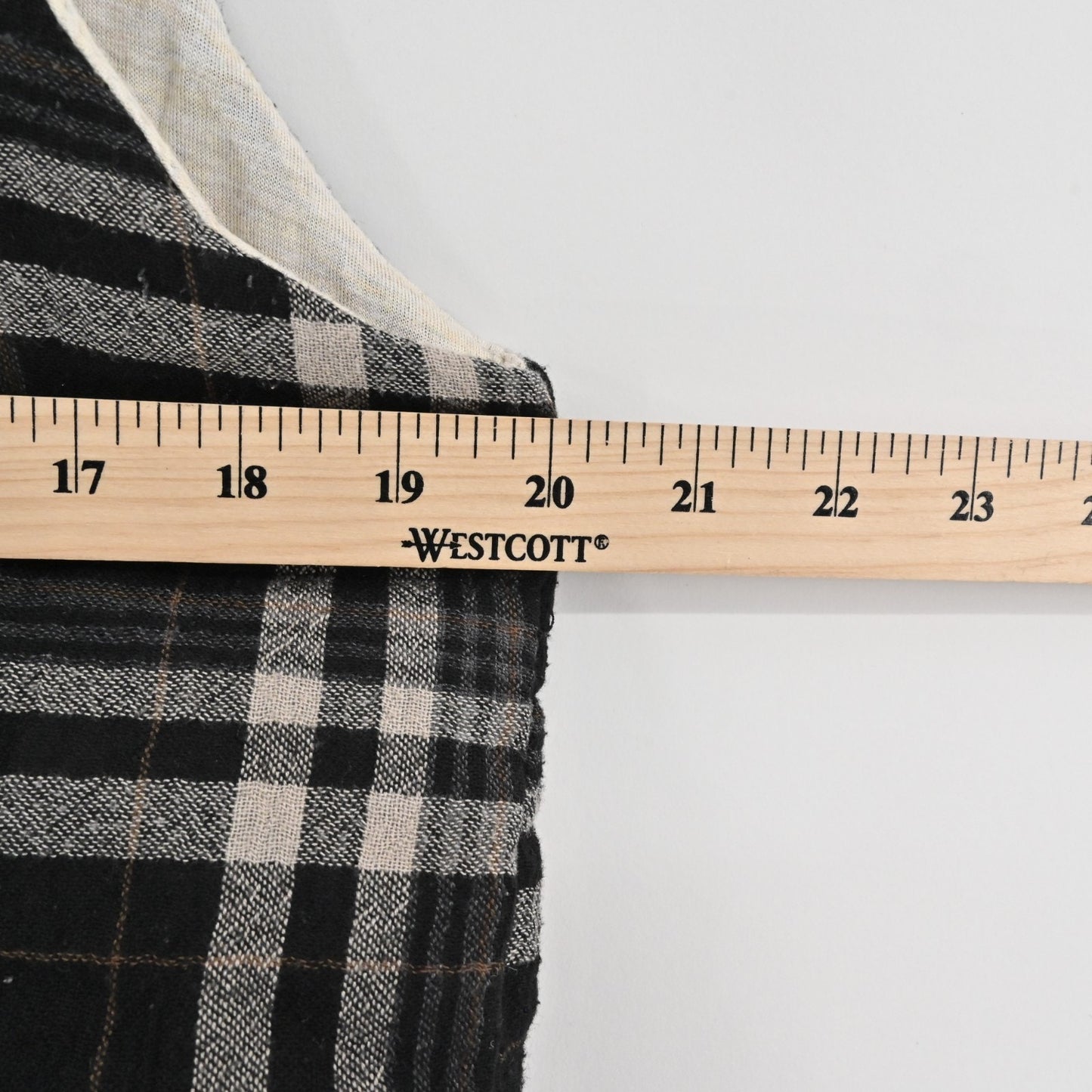 Anthropologie HEI HEI Womens Quincy Vest Size S Black Plaid Flannel Gorpcore