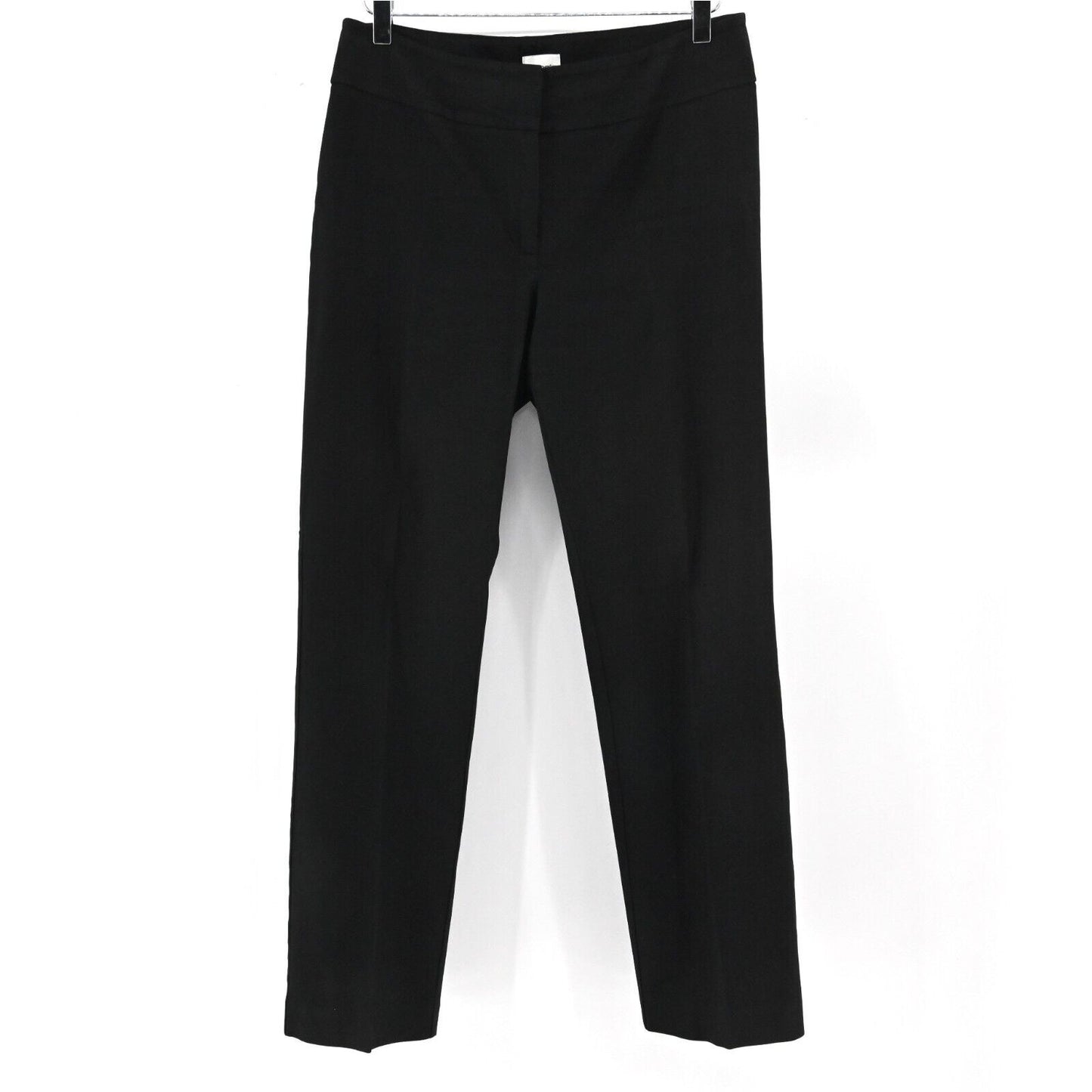 Vtg CHICOS Pants Womens Sz 6 Black Stretch Cotton Trouser Slim Leg Mid Rise 00s