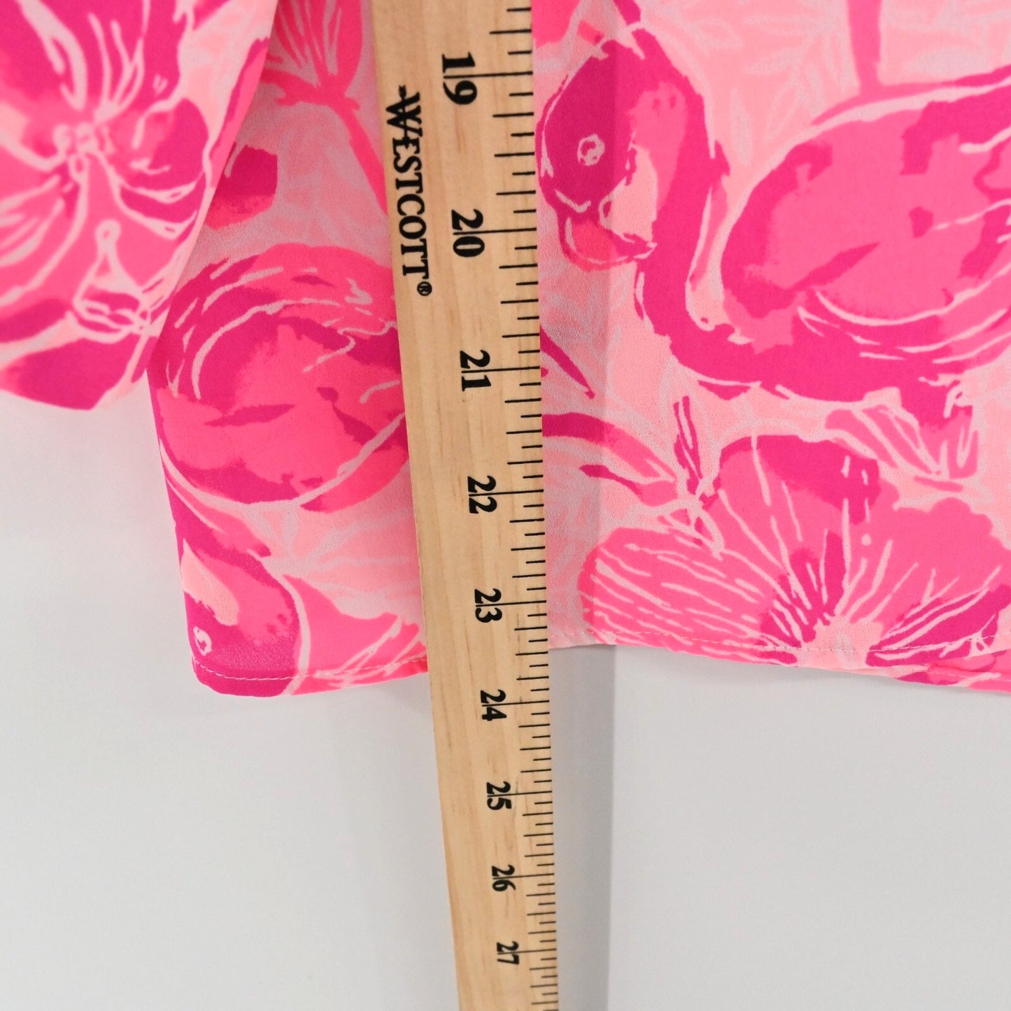 LILLY PULITZER Womens Langston Top Size XXS Coral Reef Tint Flamingle Vacation