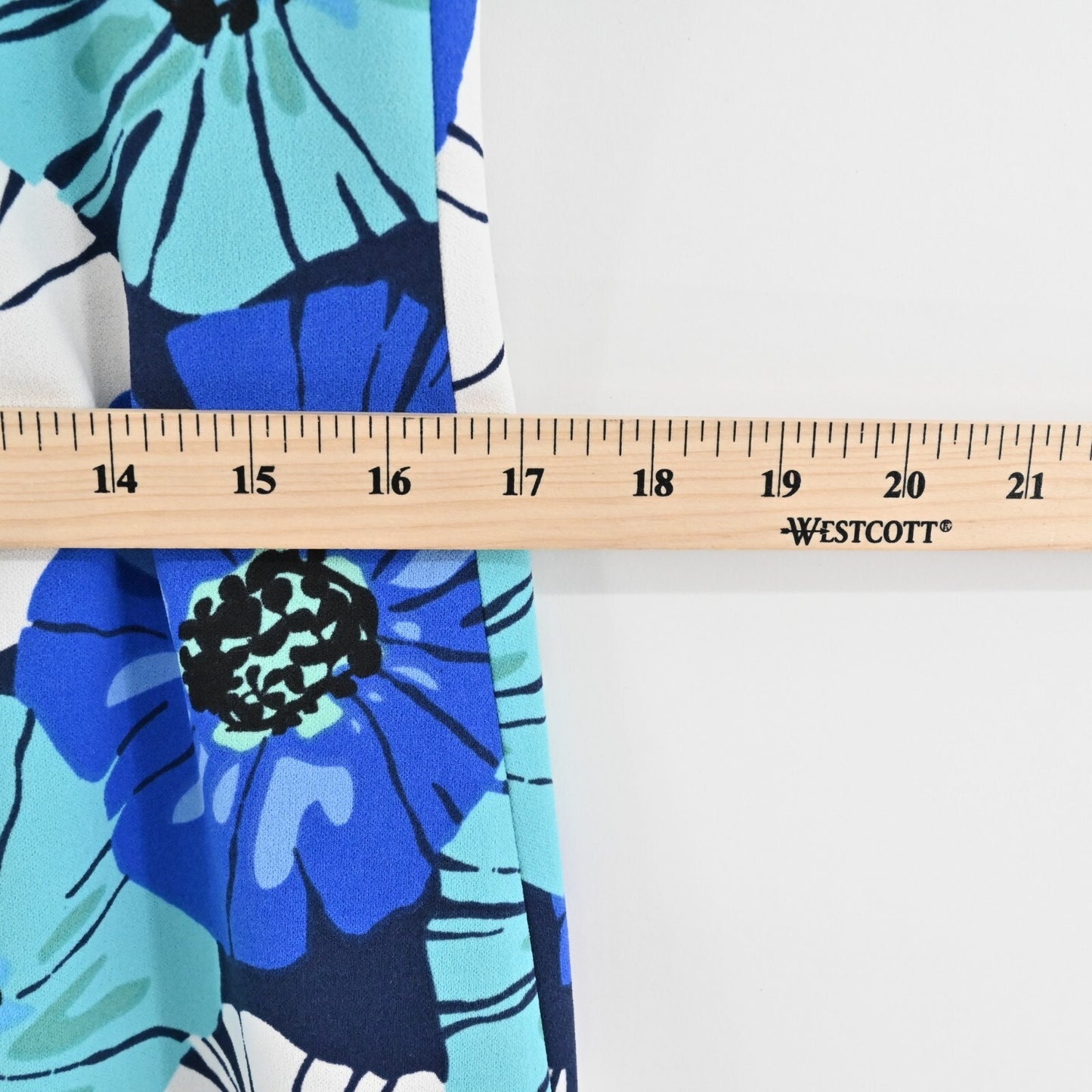 PAPPAGALLO Blue Floral Dress Size 2 Retro Scalloped Hem Sheath Mini Preppy