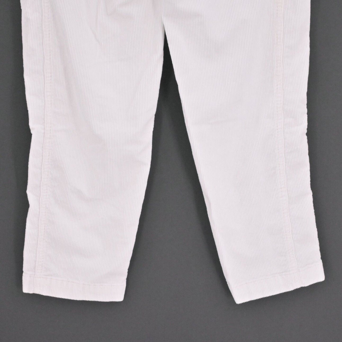 ANTHROPOLOGIE Pants Womens Size 25 Pilcro White Corduroy Slim Pocket Zip Ankle