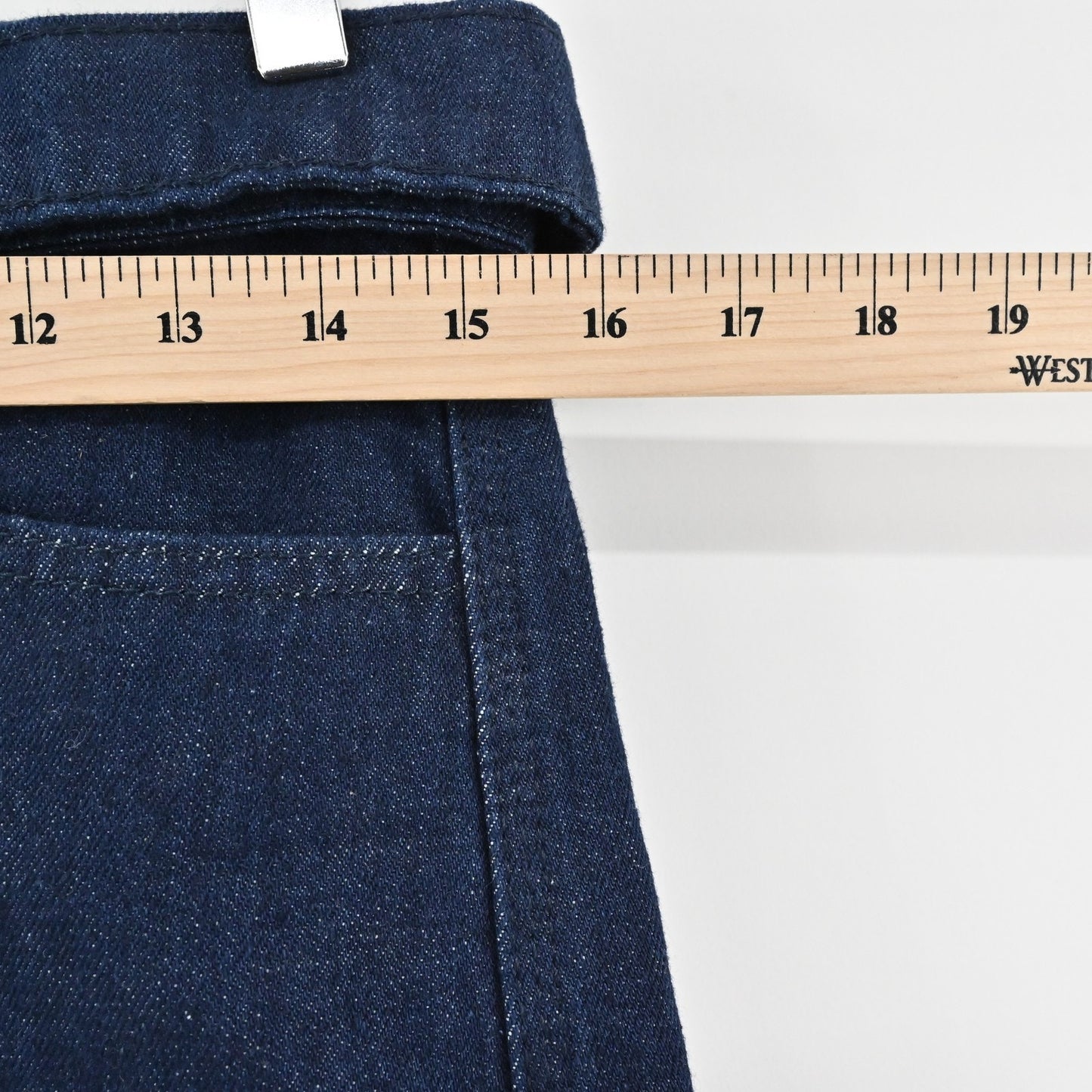 Zara Womens Wide Leg Jeans Size 4 Blue High Rise Belted Denim Pant Western NEW