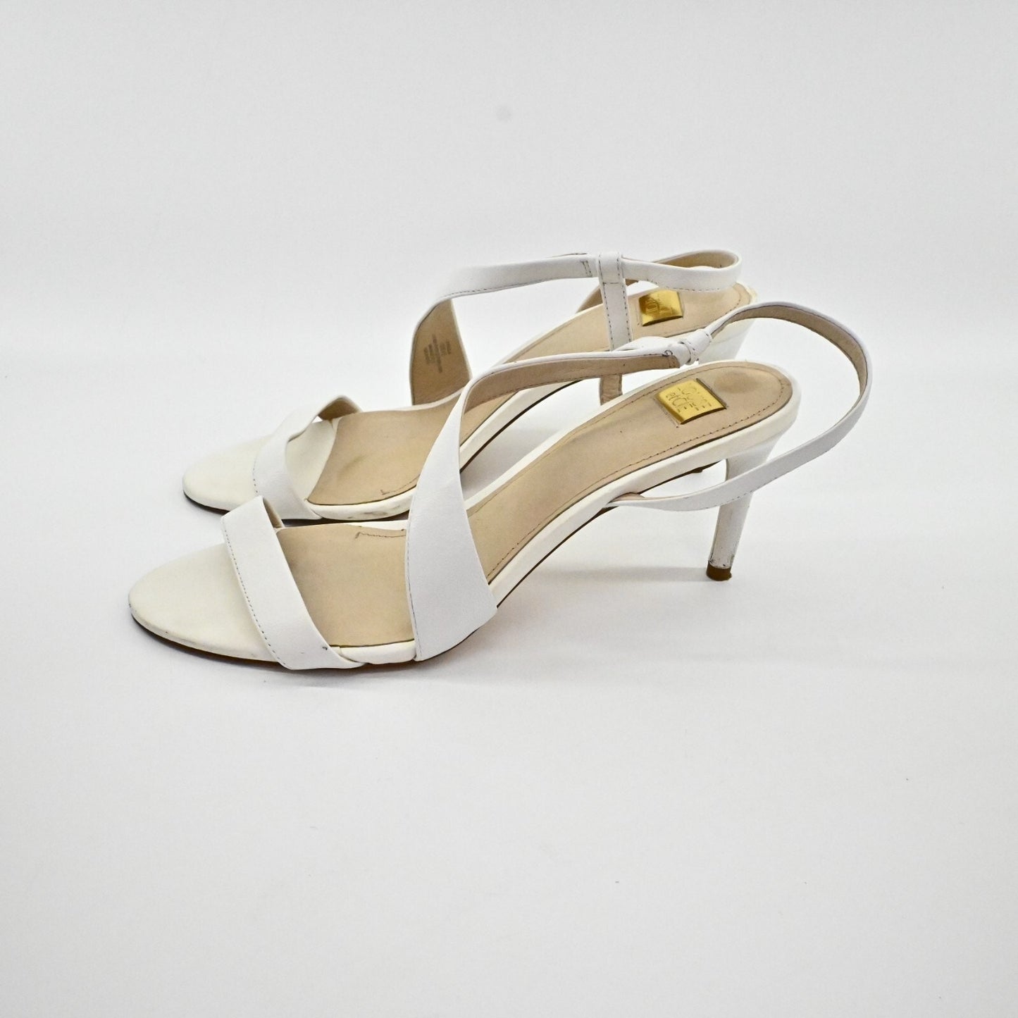 LOUISE ET CIE Womens Kass Heels Size 10M Optic White Strappy Open Toe Pumps