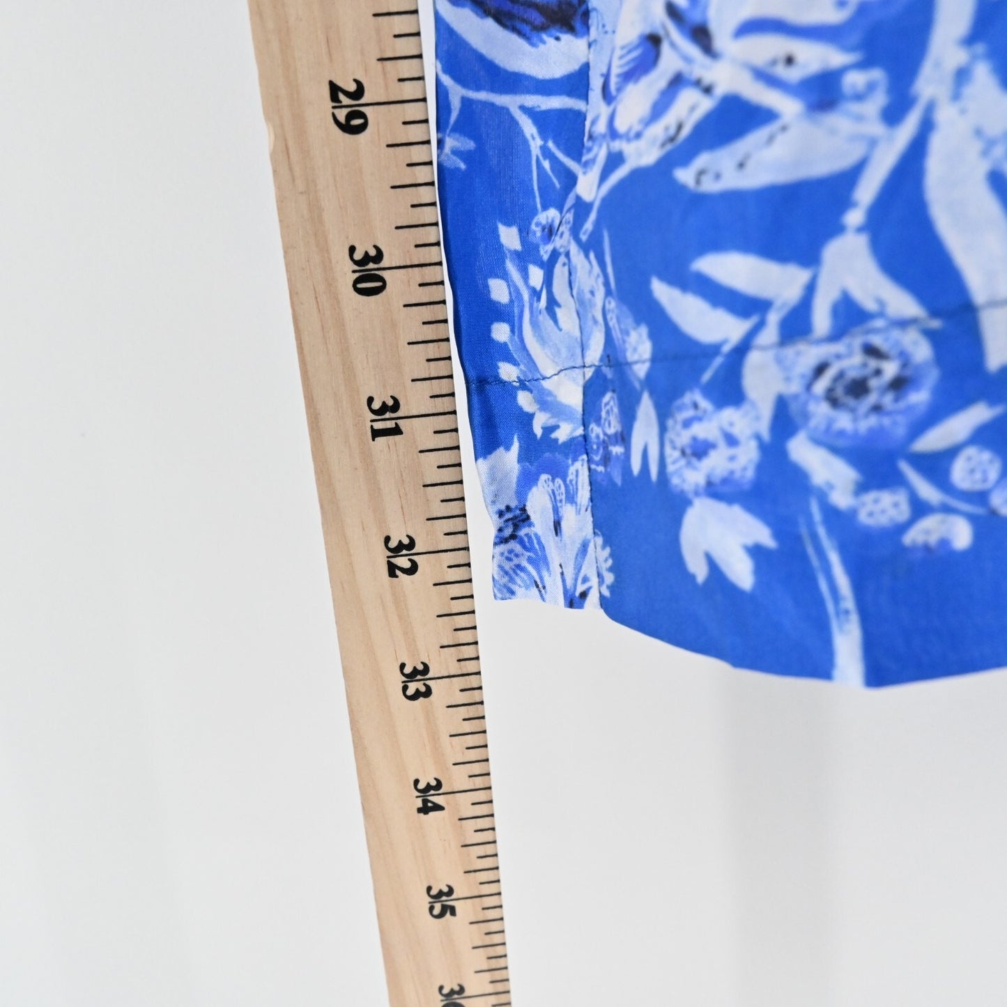 SOCAPRI Dress Sz 38 Blue Floral 100% Silk Dolman Sleeve Mini Geisha Deep V Neck