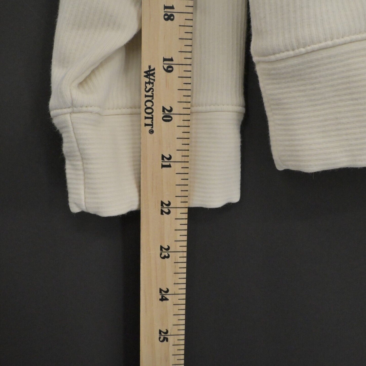 MADEWELL Sweatshirt Womens Size Medium Mock Neck Long Sleeve Ivory Cozy Casual