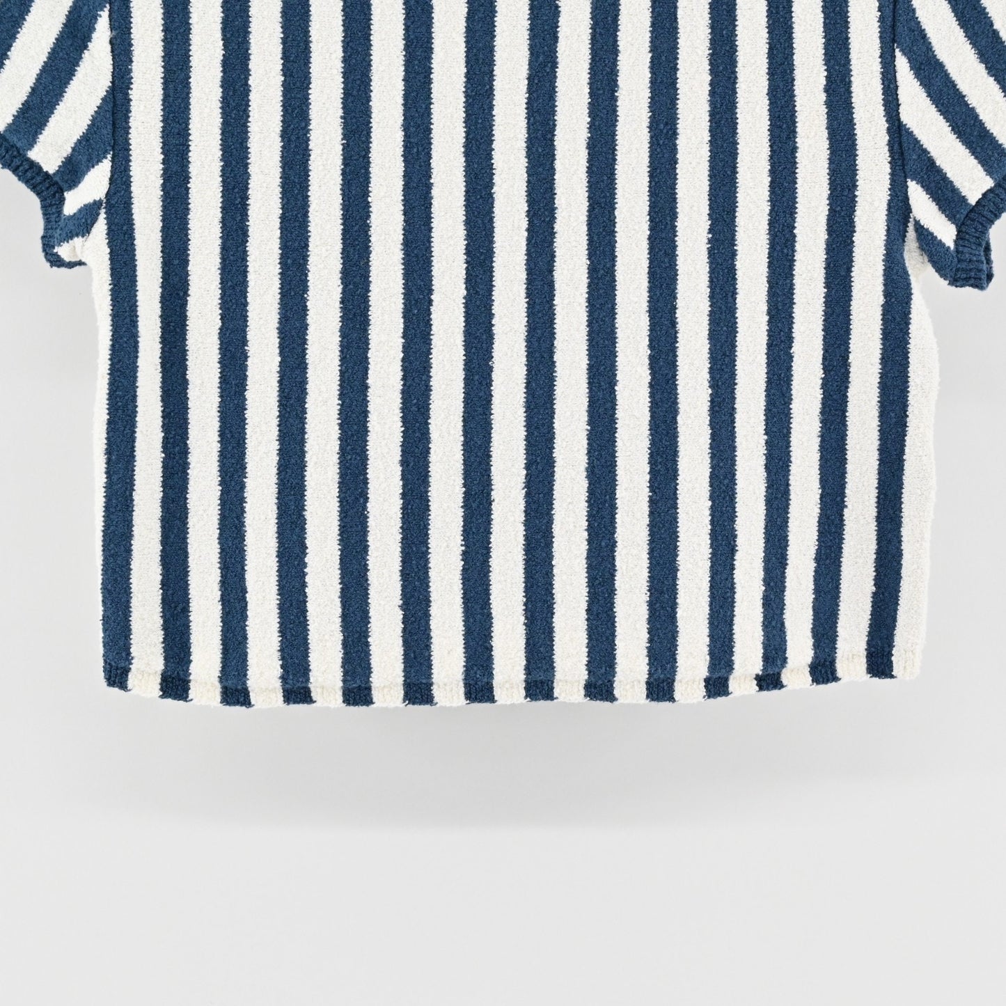 Free People Womens Roberta Striped Top Size S Blue Ivory Terrycloth FP Beach NEW