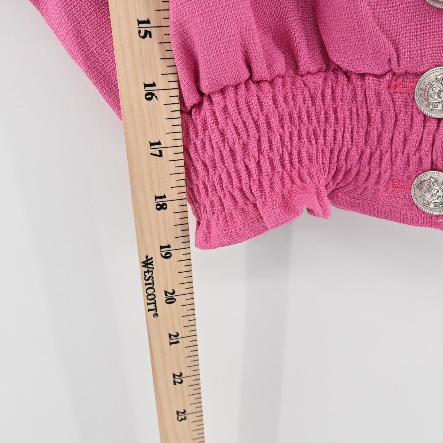 Lillys Kloset Womens Pink Wide Leg Pant Set Size L Shirred Collar Barbiecore New