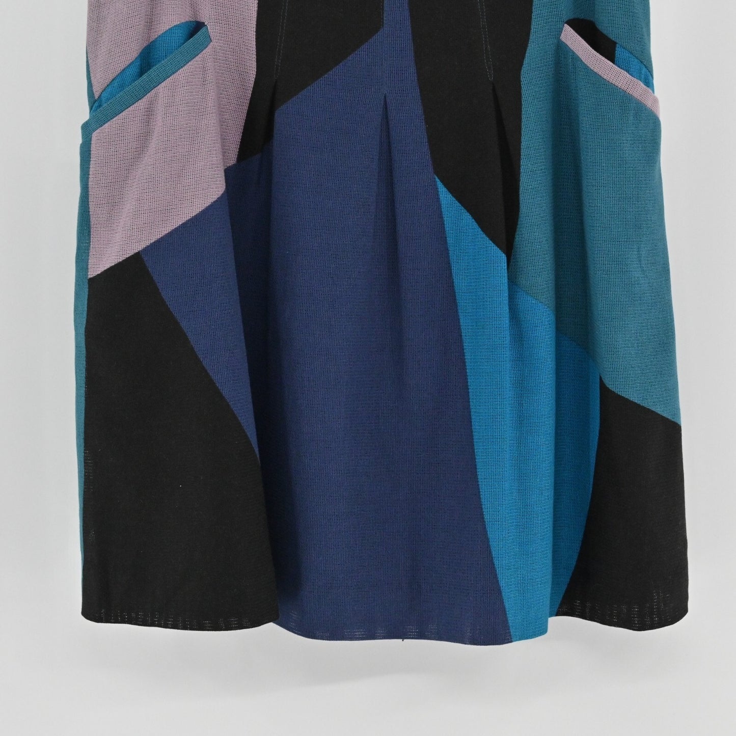 PIAZZA SEMPIONE Womens Skirt IT 40 US 4 Color Block Cotton Lined Italy Designer