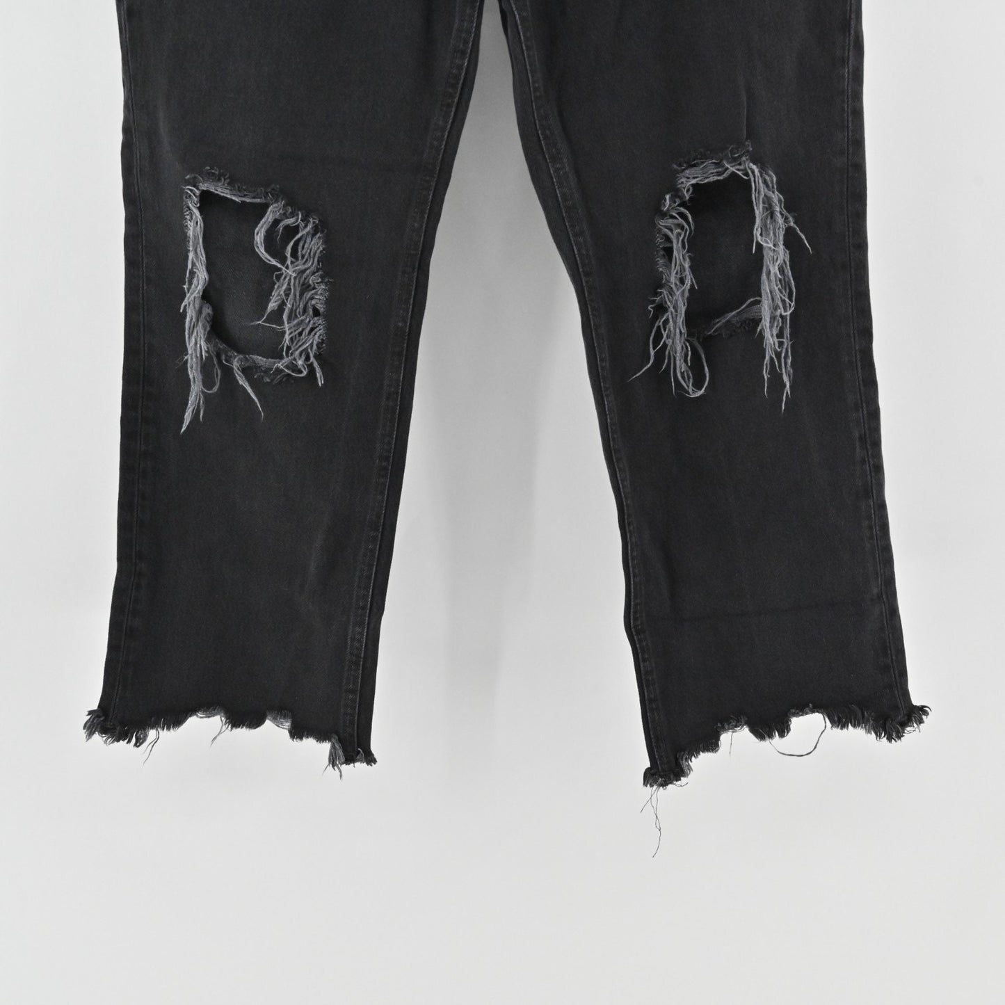 Free People Womens Maggie Mid Rise Straight Leg Jeans Size 30 Black We The Free