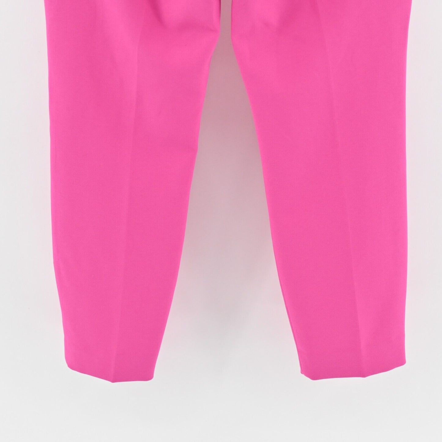 EXPRESS Pants Womens Sz 2S Solid Hot Pink Stretch Crop High Rise Pockets Office