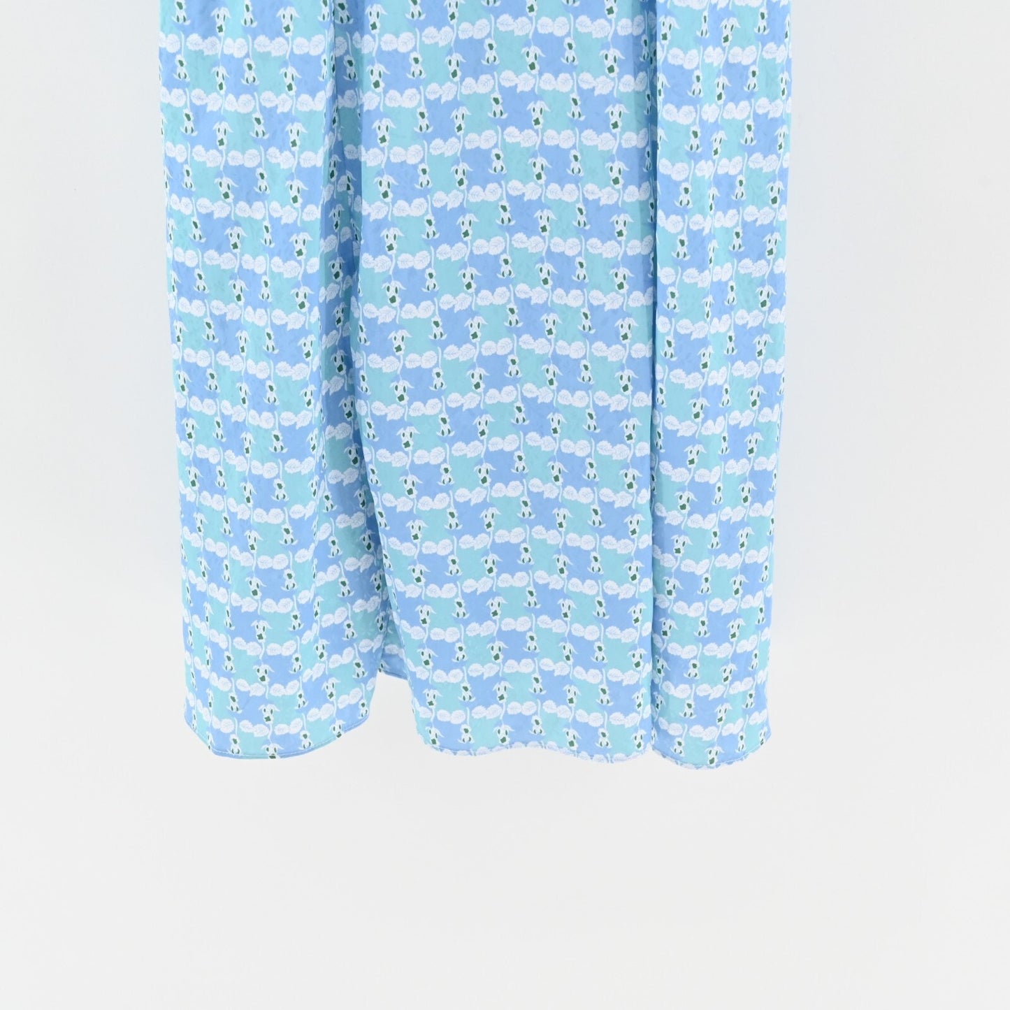 ENGLISH FACTORY Dress Sz S Pastels Floral Print Satin Sleeveless Midi Blue Pink