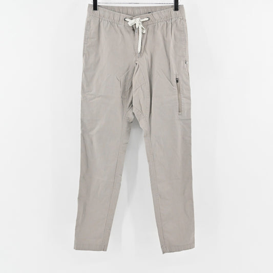 VUORI Mens Ripstop Pants Size S Climber Sesame Drawstring Zip Pocket Slim Fit
