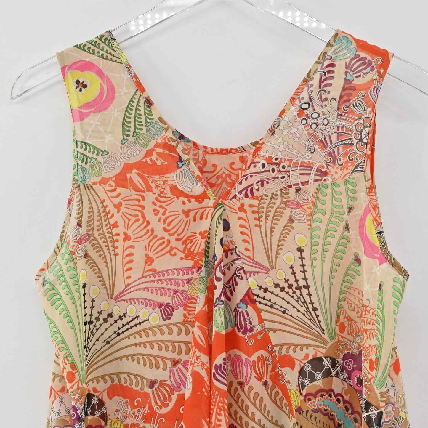 LA FEE MARABOUTEE Top Womens Size 40 Multicolor Printed Sleeveless Tank Blouse