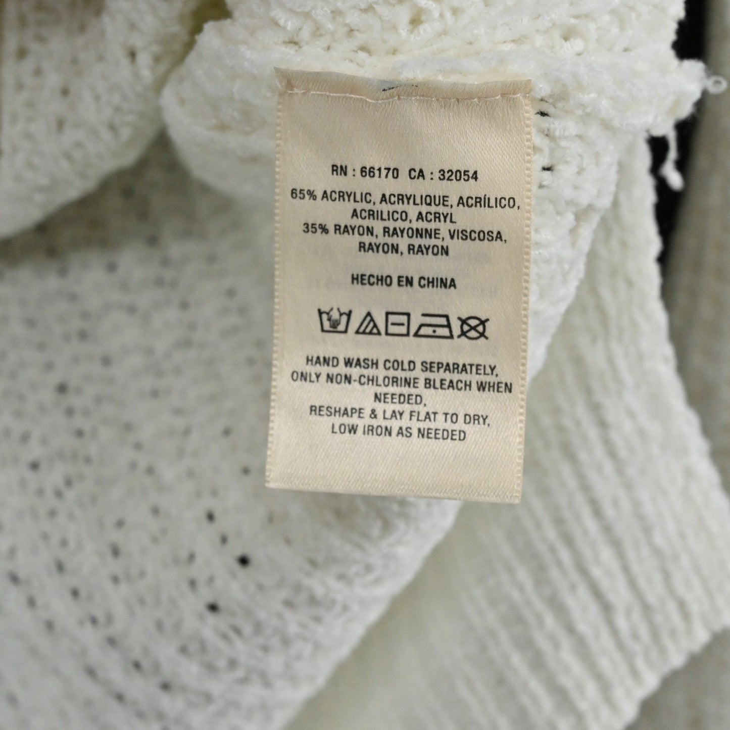 Anthropolgoie MOTH Womens Off The Shoulder Chenille Sweater Size XS Cream Boho