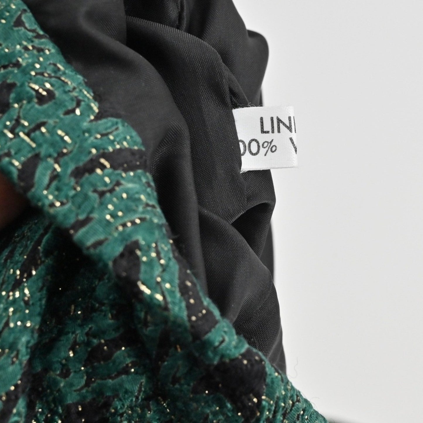 Vtg 80s PARVEEN COUTURIERE Womens Shimmer Jacquard Skirt Suit Sz 12 Green Career