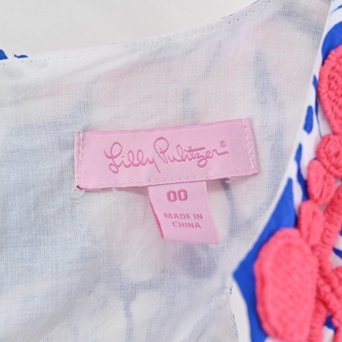 Lilly Pulitzer Augusta Cotton Shift Dress Size 00 Blue Quahog Chowdah Seahorse