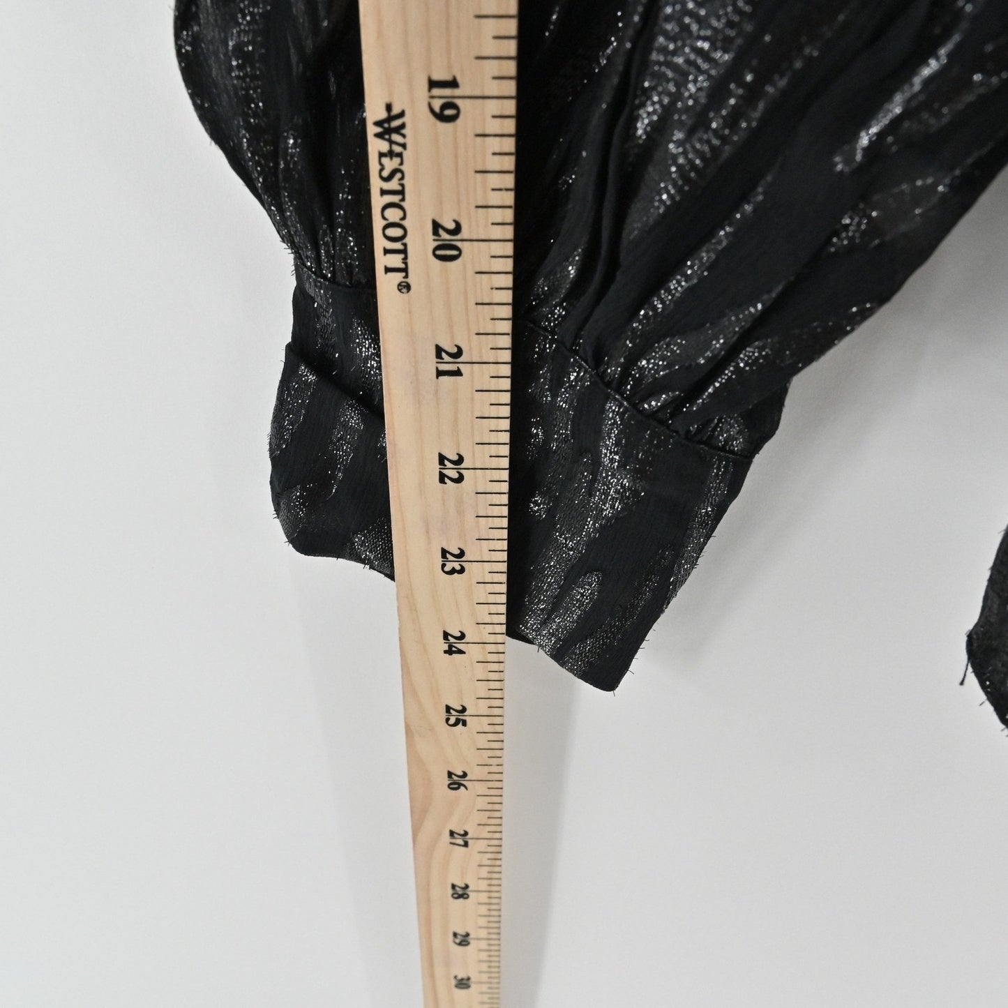 Rebecca Taylor Silk Metallic Top Womens Size 4 Black Safari Ruffle Vamp Glam