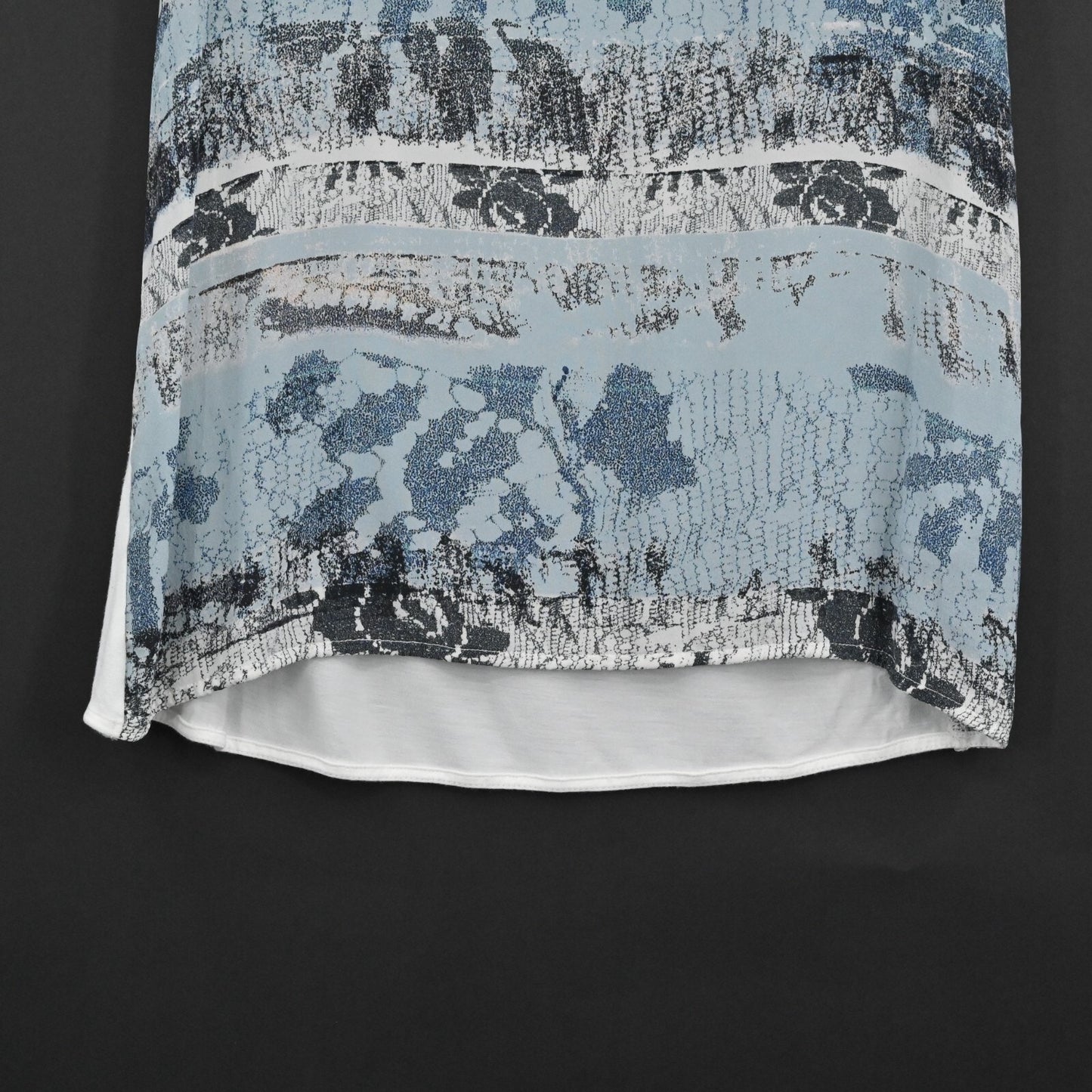 REISS Womens Top Size M Tash Print Sleeveless Silk Jersey Combo Tank Blouse