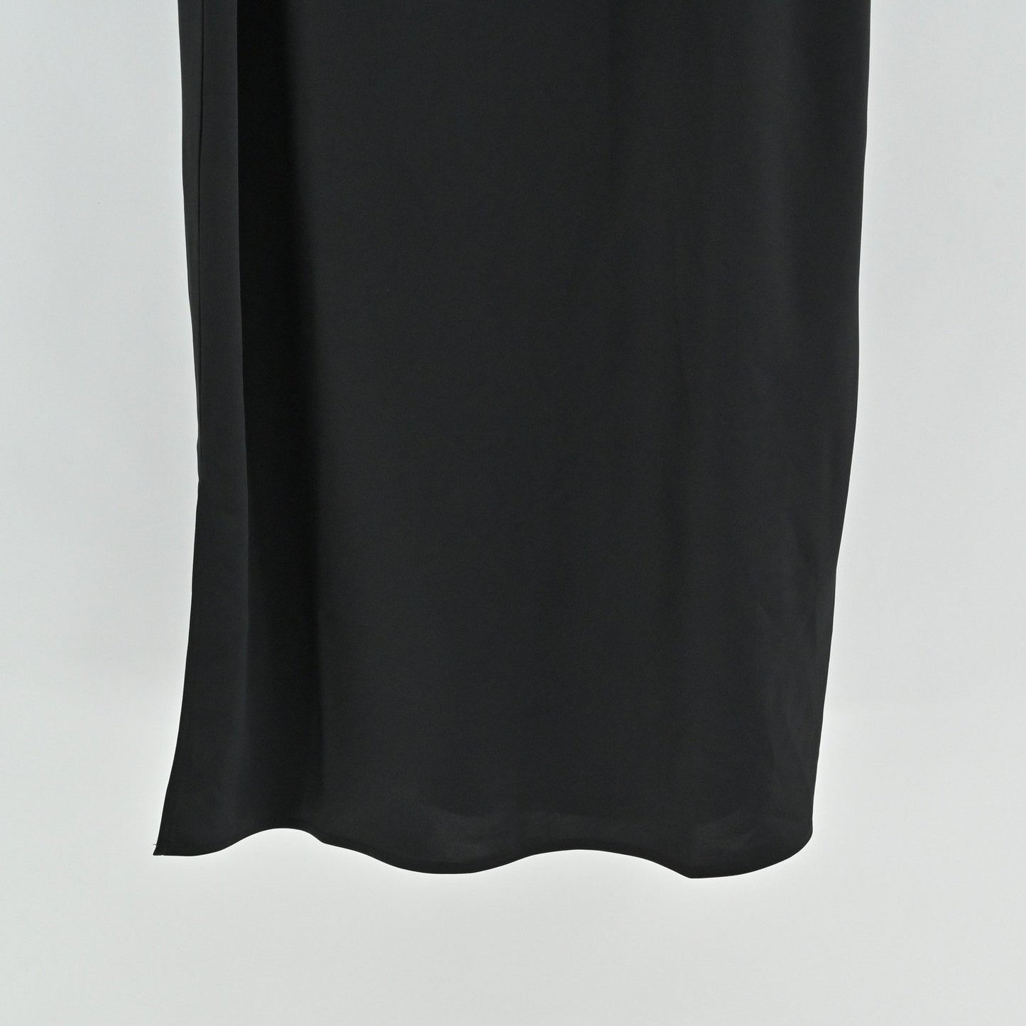 Anne Klein Midi Slip Dress Sz 12 Black Whimsigoth Dark Romantic Satin Cowl Neck