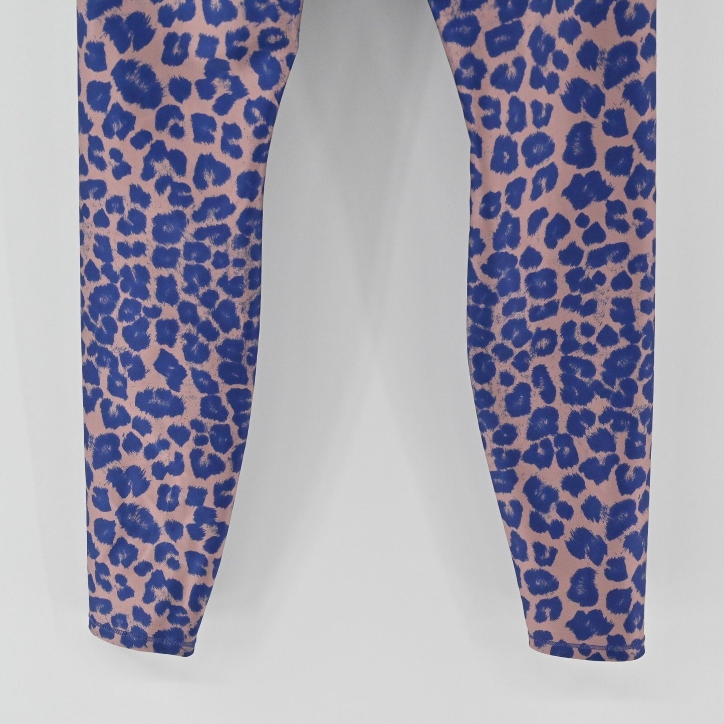 GOOD AMERICAN Womens Animal Print Leggings Size S Tonal Blue Purple Athleisure