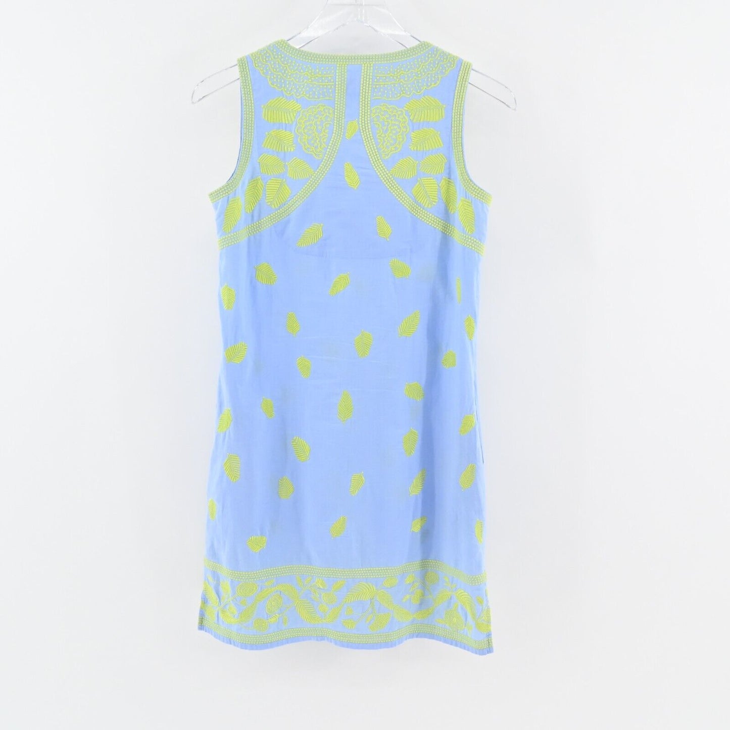 GRETCHEN SCOTT Dress Size XS Hawaiian Punch Embroidered Sleeveless Shift Cotton