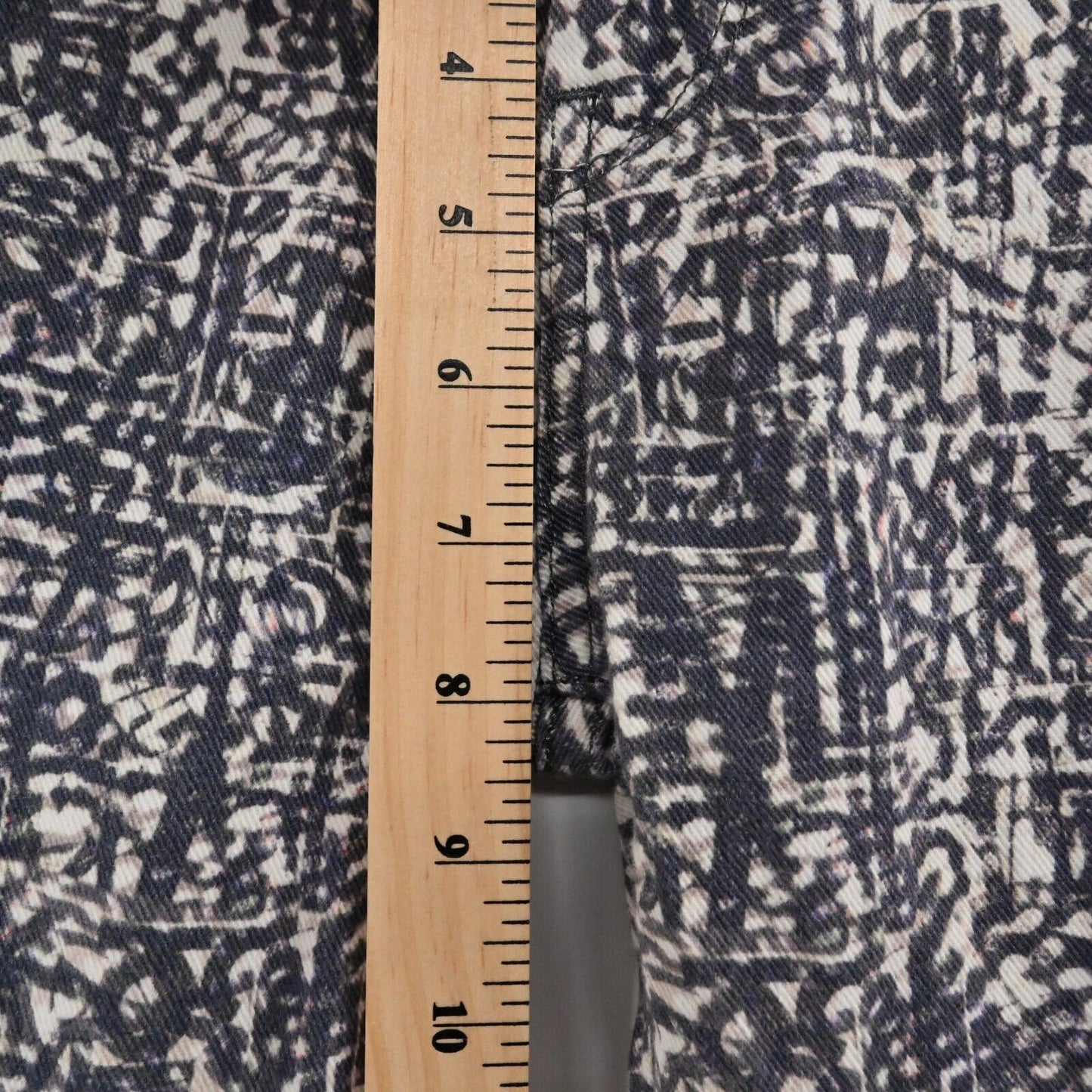 IRO Jeans Womens Size 24 Abstract Geometric Print Skinny Leg Pant Low Rise