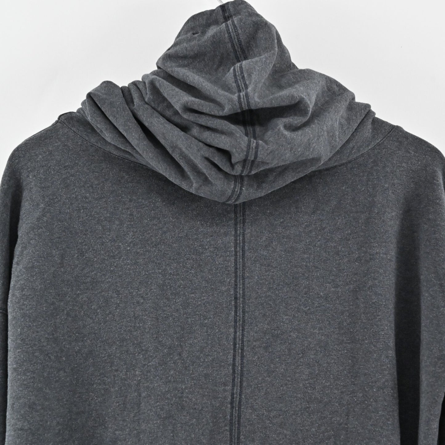 LULULEMON Womens Stress Less Sweatshirt Size 12 Funnel Neck Hoodie Dark Gray