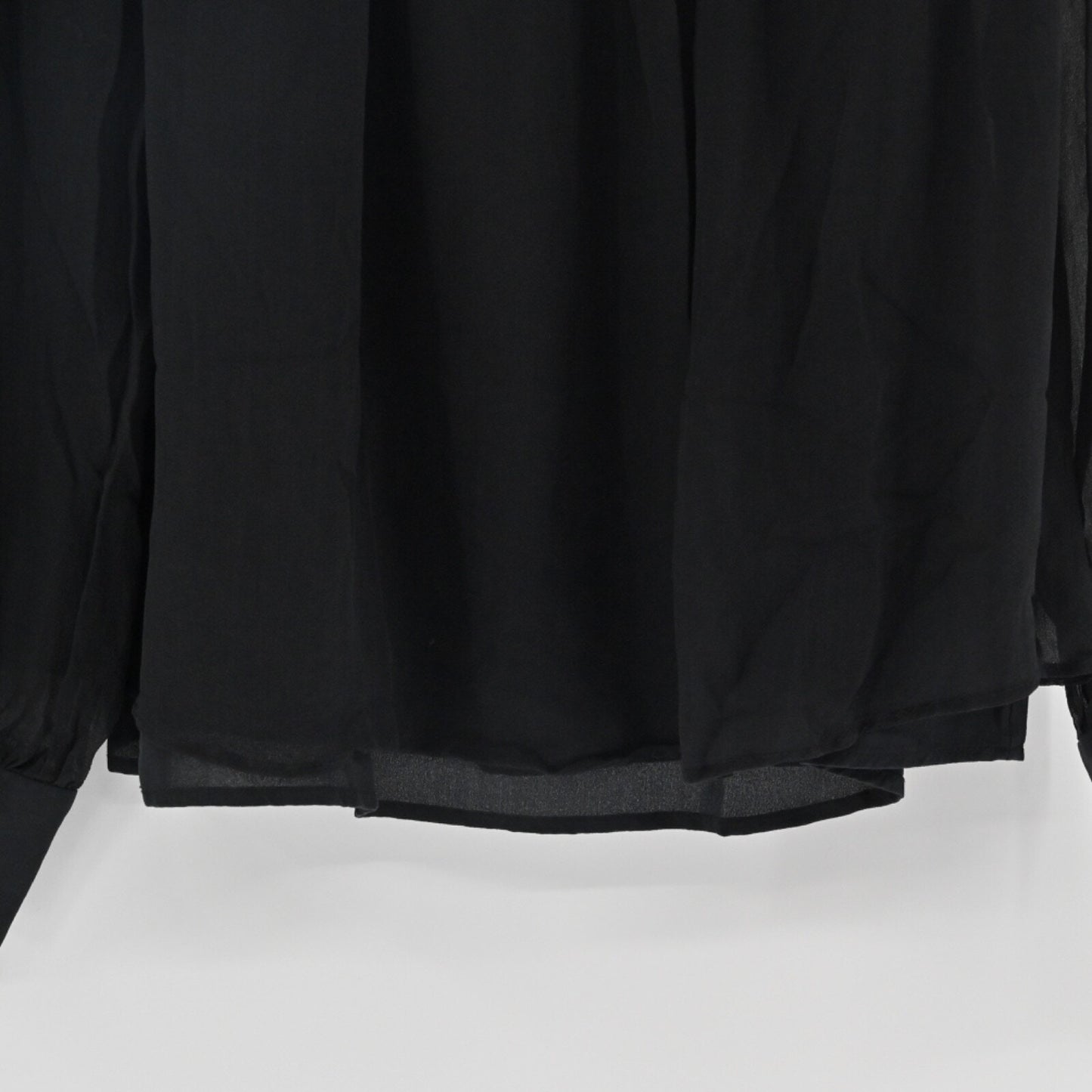PHILLIP LIM Womens Silk Top Size 6 Black Rhinestone Balloon Sleeve Glam Holiday