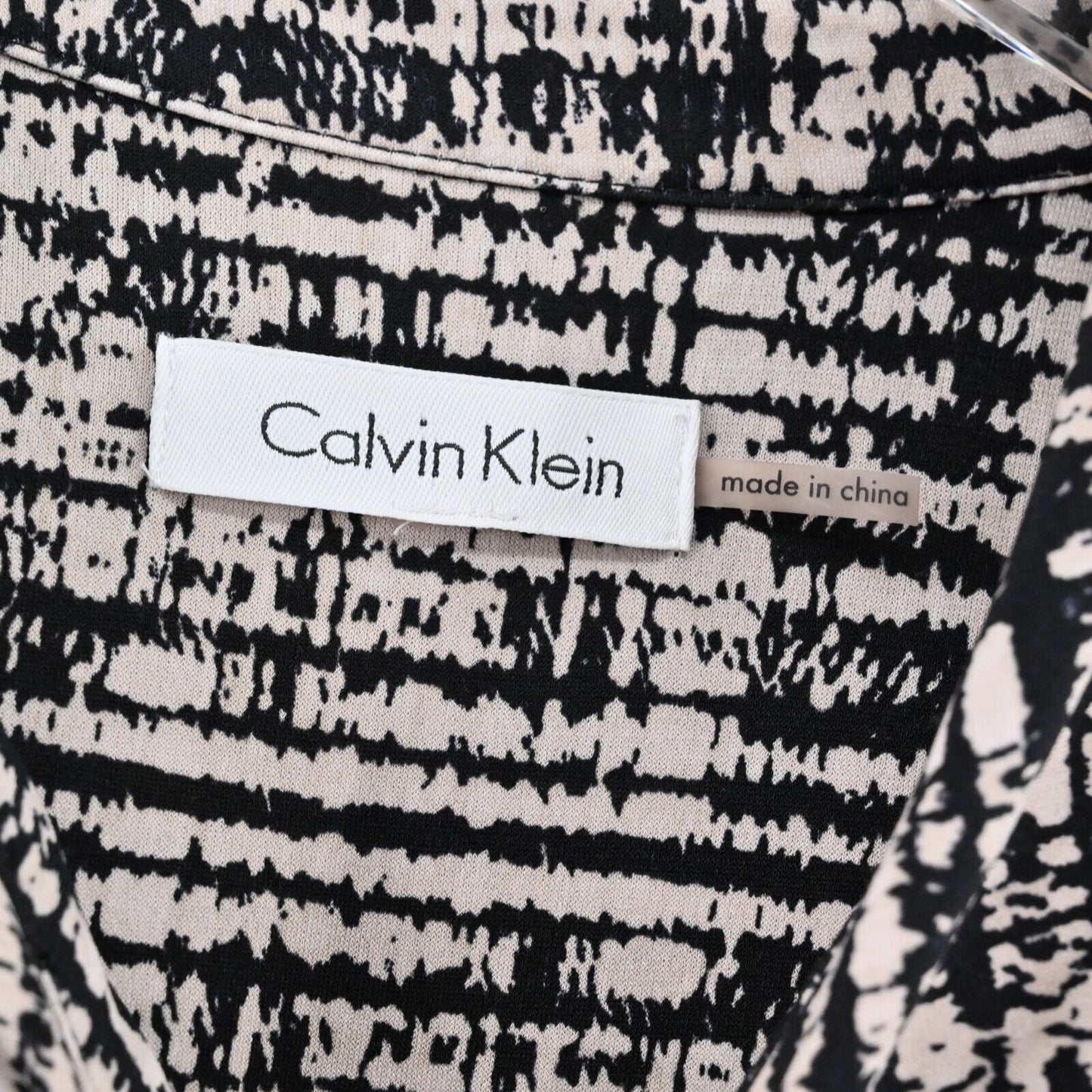 CALVIN KLEIN Jumpsuit Womens Size XXL Sleeveless Wide Leg Printed Stretch Zip