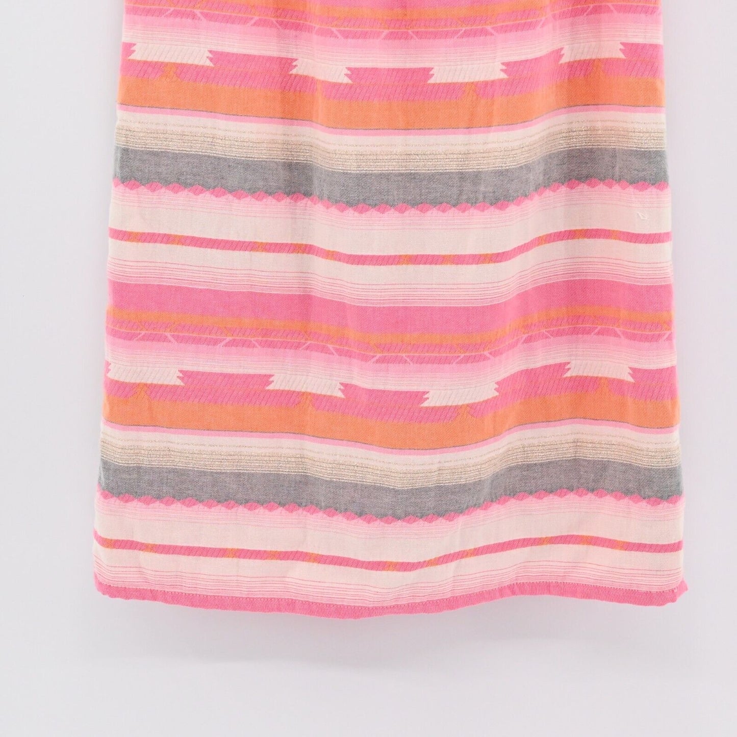 ANTHROPOLOGIE Dress Womens Sz XS Drew Pink Aztec Stripe OTS Cotton Southwestern