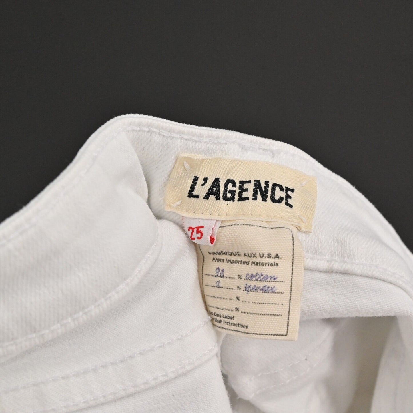 LAGENCE Jeans Womens Size 25 High Line Skinny High Rise Blanc Destruct White